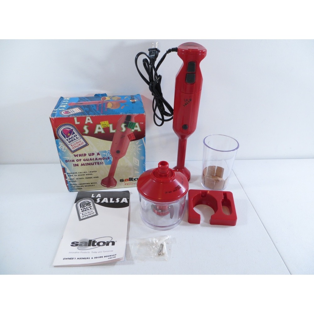 Taco Bell Kitchen Originals La Salsa Electric Handheld Immersion Blender READ‎